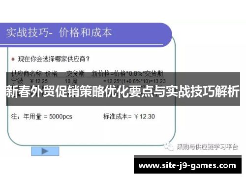 新春外贸促销策略优化要点与实战技巧解析 新春外贸促销策略优化要点与实战技巧解析