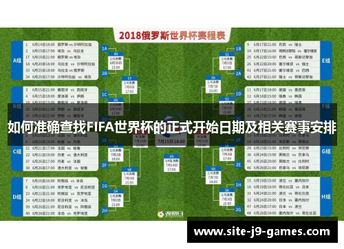 如何准确查找FIFA世界杯的正式开始日期及相关赛事安排 如何准确查找FIFA世界杯的正式开始日期及相关赛事安排